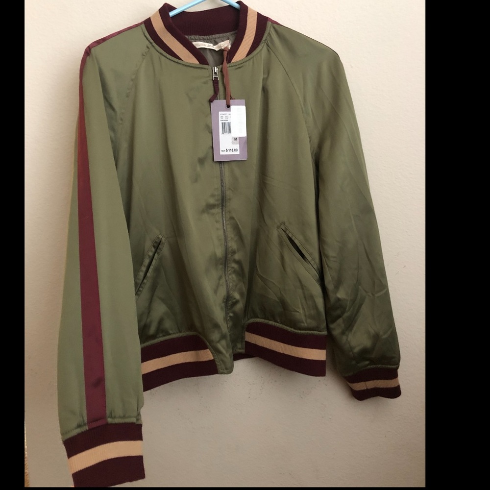Free People - Chelsea&Violet Olive/Jade green silky soft jacket